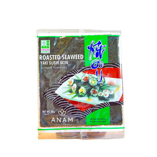 JHFOODS - Seaweed Roasted Yaki Sushi Nori Green 40 x 28G | 烤紫菜 | Rong bien sushi